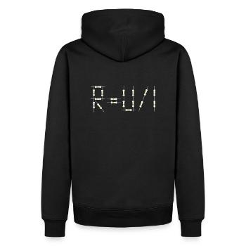 Elektrotechnik Elektrische Leistung Elektrischer Strom - Männer Premium Bio Hoodie - Schwarz - Hinten - Nico (187cm)
