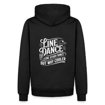 Line dancing is cooler - Dancing is my passion - Men’s Premium Organic Hoodie - black - Back - Nico (187cm)
