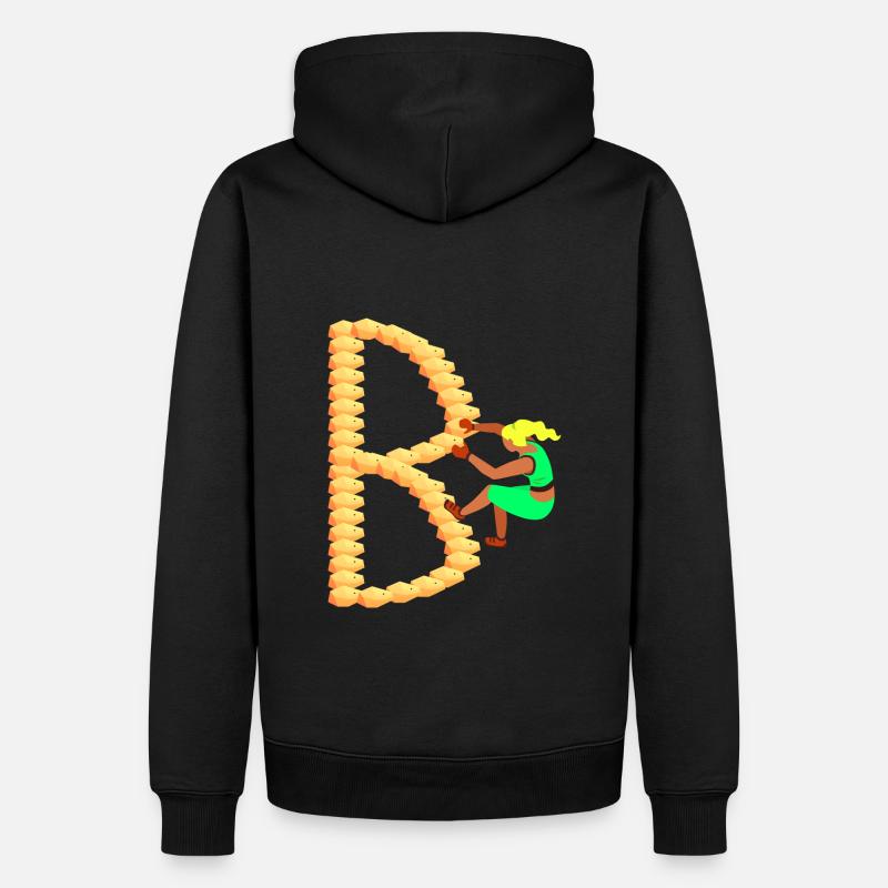 Escalade, Bloc, Escalade sportive, Mur d’escalade, Haut - Sweat à capuche Premium bio Homme - noir