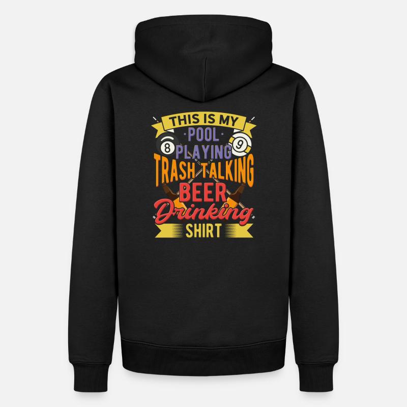 Billard et bière | Pool Billard - Sweat à capuche Premium bio Homme - noir