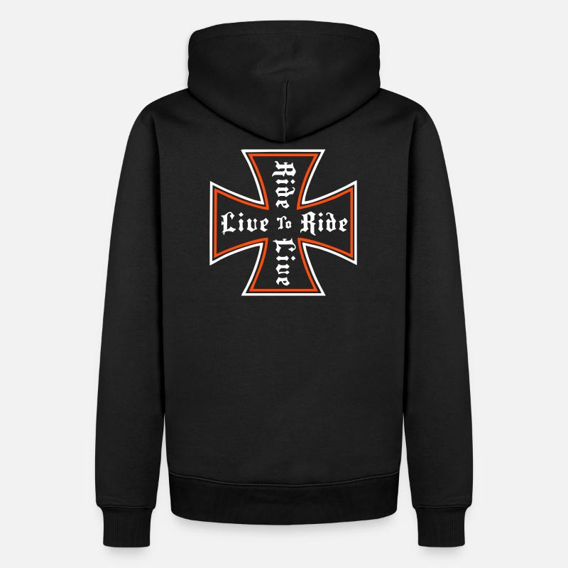 Fahrt - Männer Premium Bio Hoodie - Schwarz