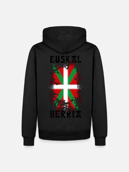 Euskal Herria Pays Basque - Sweat à capuche Premium bio Homme - noir