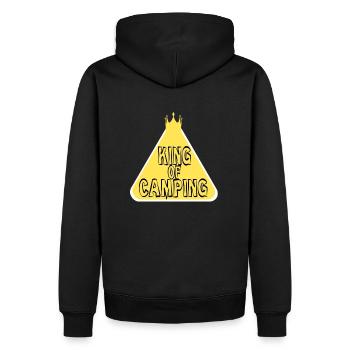 CAMPING KING - Sweat à capuche Premium bio Homme - noir - Dos - Nico (187cm)