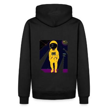Auf der Suche nach der Wahrheit - Männer Premium Bio Hoodie - Schwarz - Hinten - Nico (187cm)