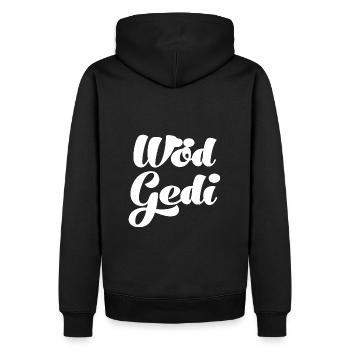 Wöd Gedi Bester Gedi sein Patenonkel fragen Taufe - Männer Premium Bio Hoodie - Schwarz - Hinten - Nico (187cm)