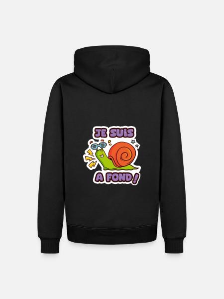 je suis a fond humour dôles - Sweat à capuche Premium bio Homme - noir