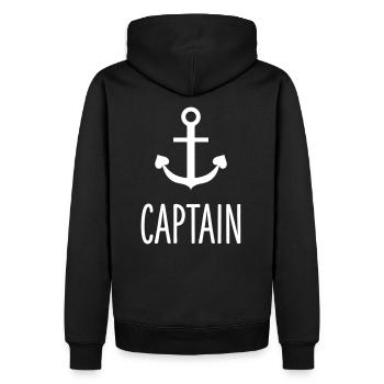 équipage - Capitaine équipage de voile équipage - Sweat à capuche Premium bio Homme - noir - Dos - Nico (187cm)