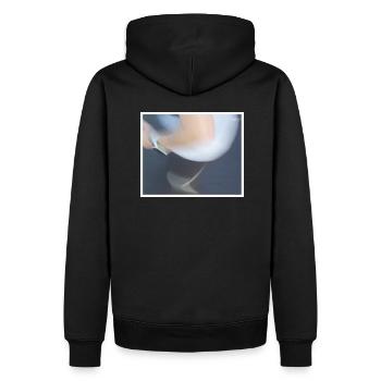 Flou de mouvement - Course à pied - semi-marathon - Sweat à capuche Premium bio Homme - noir - Dos - Nico (187cm)