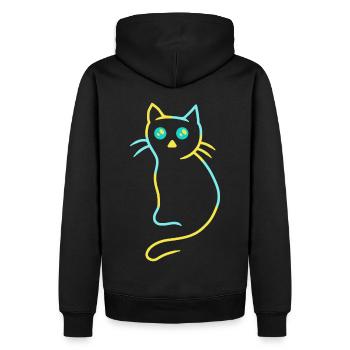 Bébé Kawaii Chat Chats Animaux Enfants Bébé - Sweat à capuche Premium bio Homme - noir - Dos - Nico (187cm)