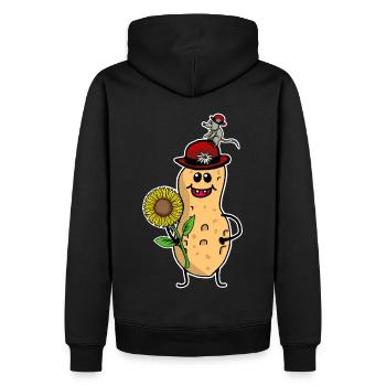 Cacahuètes Cacahuètes Cadeau d’anniversaire d’anniversaire - Sweat à capuche Premium bio Homme - noir - Dos - Nico (187cm)