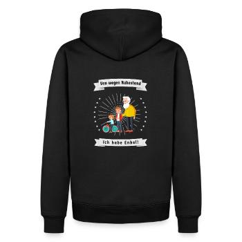 Rentner mit Enkel haben immer was zu tun - Männer Premium Bio Hoodie - Schwarz - Hinten - Nico (187cm)