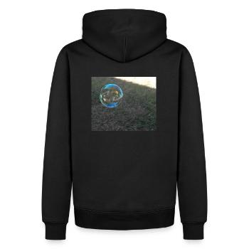 Grande bulle de savon en extérieur - Sweat à capuche Premium bio Homme - noir - Dos - Nico (187cm)