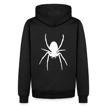 Spider Spinne - Männer Premium Bio Hoodie - Schwarz - Hinten - Nico (187cm)