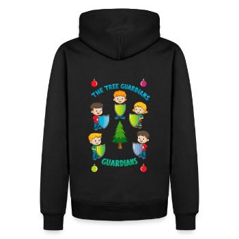 Les gardiens des arbres - Sweat à capuche Premium bio Homme - noir - Dos - Nico (187cm)