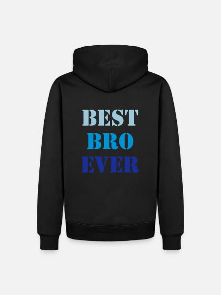 Best bro ever - Männer Premium Bio Hoodie - Schwarz