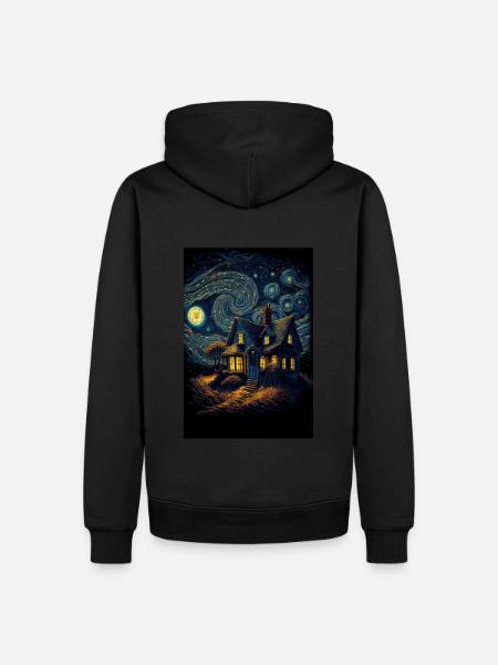 House Starry Night - Men’s Premium Organic Hoodie - black