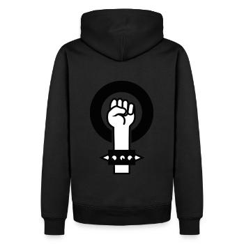 Lutte pour l’égalité - Sweat à capuche Premium bio Homme - noir - Dos - Nico (187cm)