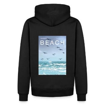 Beach - Männer Premium Bio Hoodie - Schwarz - Hinten - Nico (187cm)