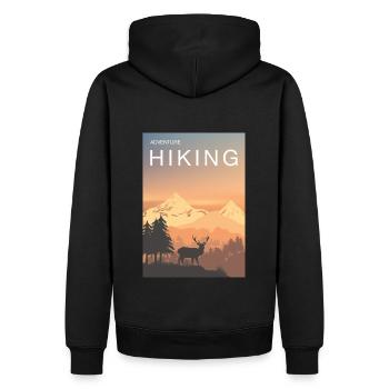 Hiking - Men’s Premium Organic Hoodie - black - Back - Nico (187cm)