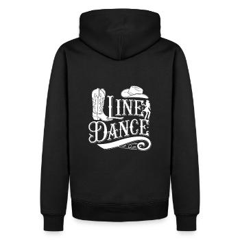 Line Dancing Country Dance - Line Dance Tanzen - Männer Premium Bio Hoodie - Schwarz - Hinten - Nico (187cm)
