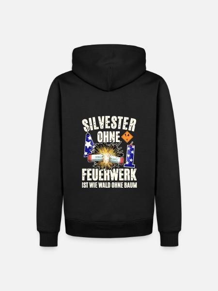 Pyro an Silvester - Männer Premium Bio Hoodie - Schwarz