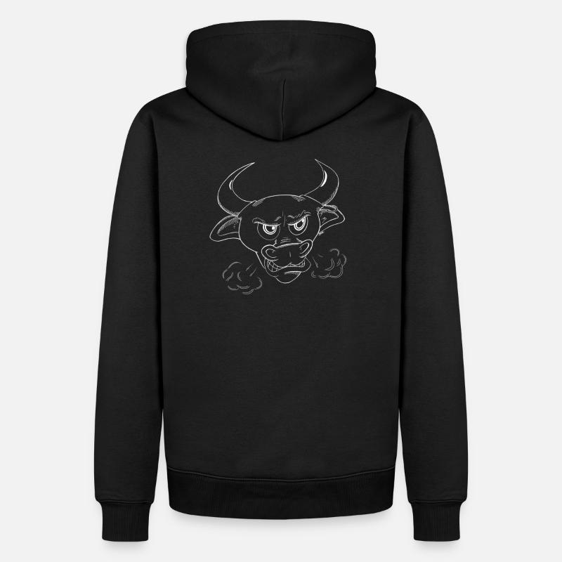 Wütender Stier - Männer Premium Bio Hoodie - Schwarz