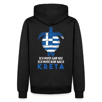 Kreta Schildkröten Griechenland - Männer Premium Bio Hoodie - Schwarz - Hinten - Nico (187cm)