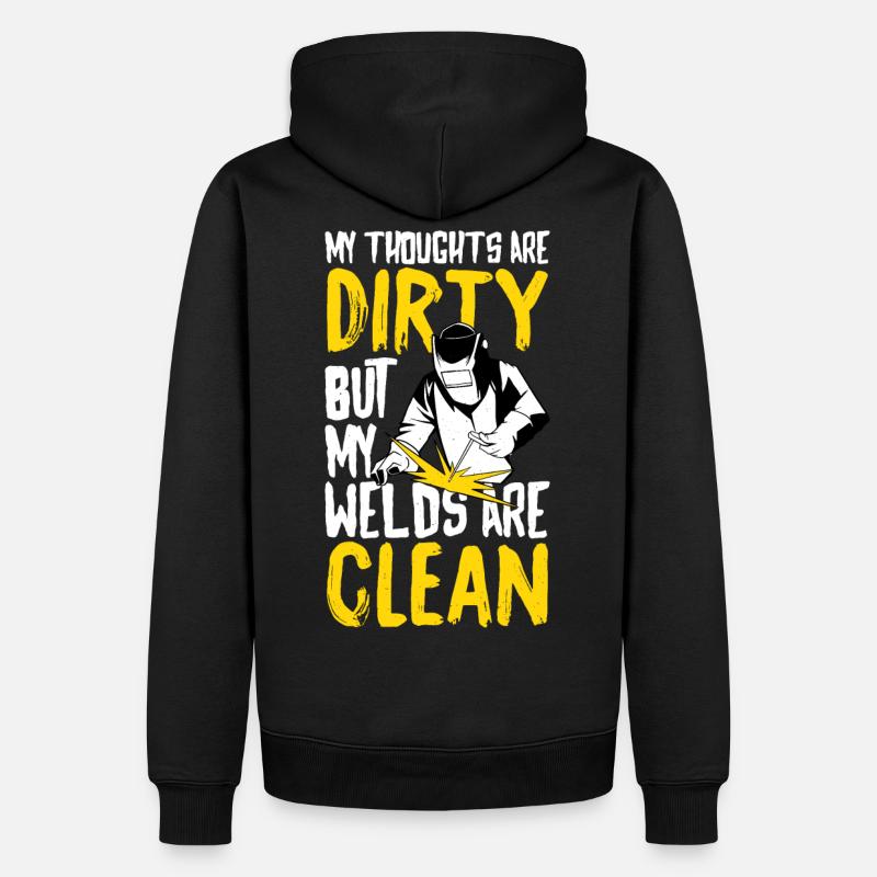 Souder plus - Sweat à capuche Premium bio Homme - noir