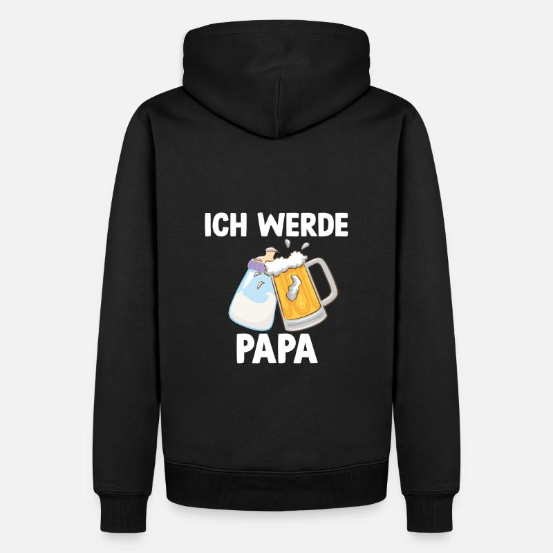 Ich werde Papa! - Männer Premium Bio Hoodie - Schwarz