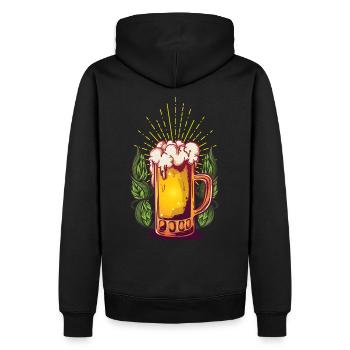 267 verre à bière - Sweat à capuche Premium bio Homme - noir - Dos - Nico (187cm)