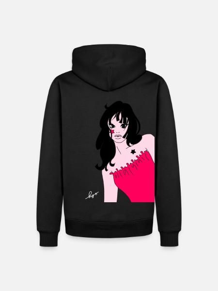 hello - Sweat à capuche Premium bio Homme - noir