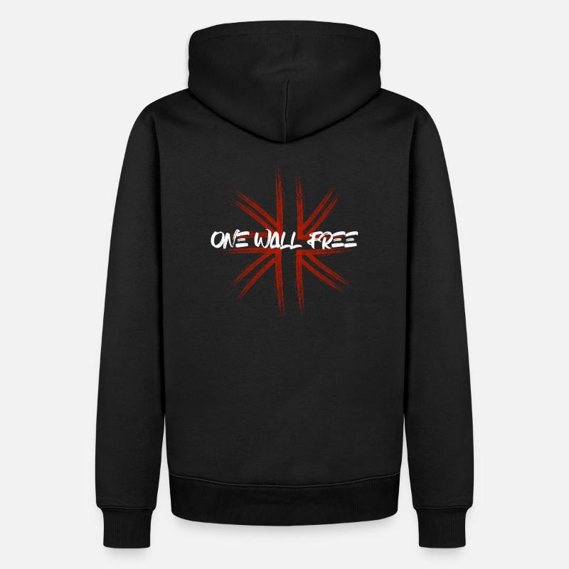 one wall free - Männer Premium Bio Hoodie - Schwarz
