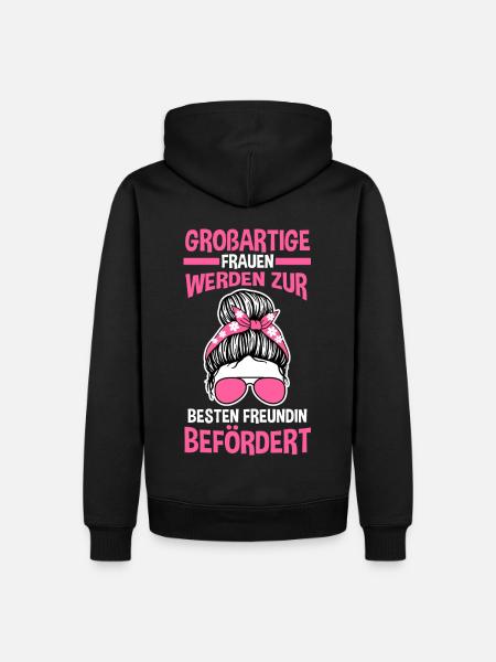 Beste Freundin - Männer Premium Bio Hoodie - Schwarz