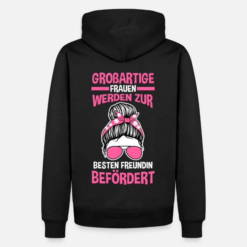 Beste Freundin - Männer Premium Bio Hoodie - Schwarz