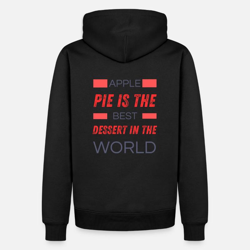 Der beste Kuchen - Männer Premium Bio Hoodie - Schwarz