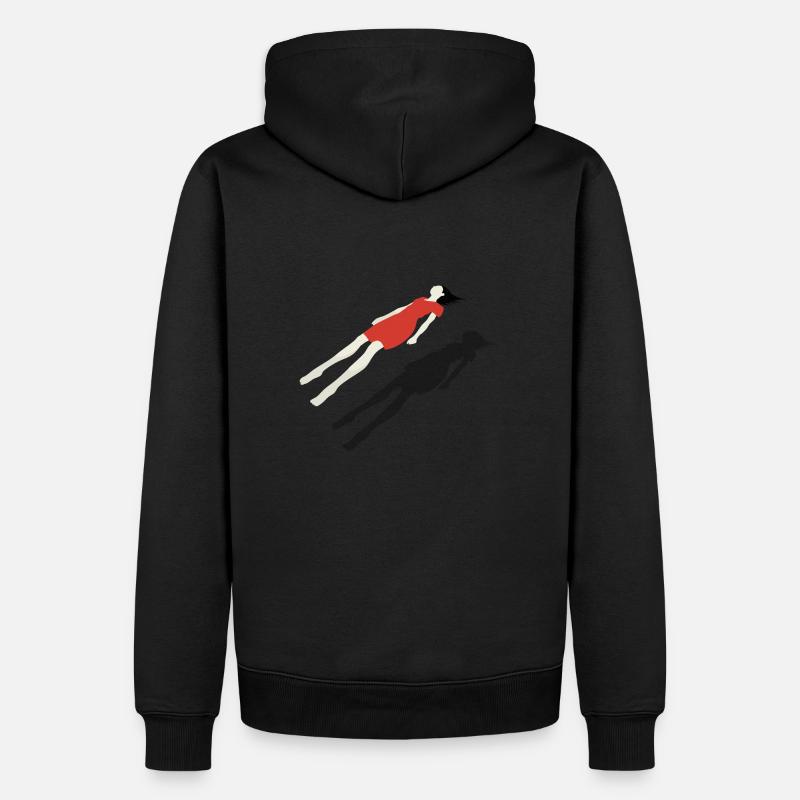 Das schwebende Moment - Männer Premium Bio Hoodie - Schwarz