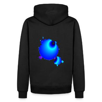 splash - fractal design - Men’s Premium Organic Hoodie - black - Back - Nico (187cm)