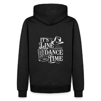 Line Dance ist cooler - Tanzen meine Passion - Männer Premium Bio Hoodie - Schwarz - Hinten - Nico (187cm)