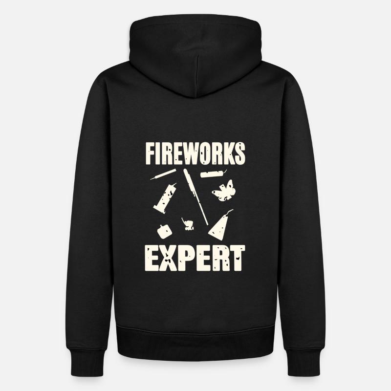 Feu d’artifice - Sweat à capuche Premium bio Homme - noir