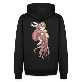 BFF - Sweat à capuche Premium bio Homme - noir - Dos - Nico (187cm)