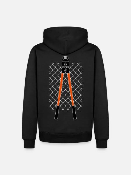 VANDAL'S ZAUN & ZANGE - Männer Premium Bio Hoodie - Schwarz