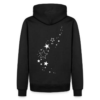 Étoiles Sternchen Scintillant Décoration - Sweat à capuche Premium bio Homme - noir - Dos - Nico (187cm)