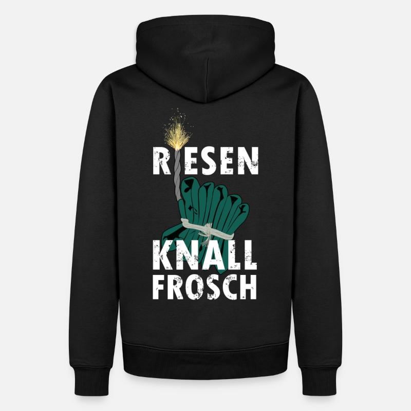 Knallfrosch Feuerwerk Pyro - Männer Premium Bio Hoodie - Schwarz