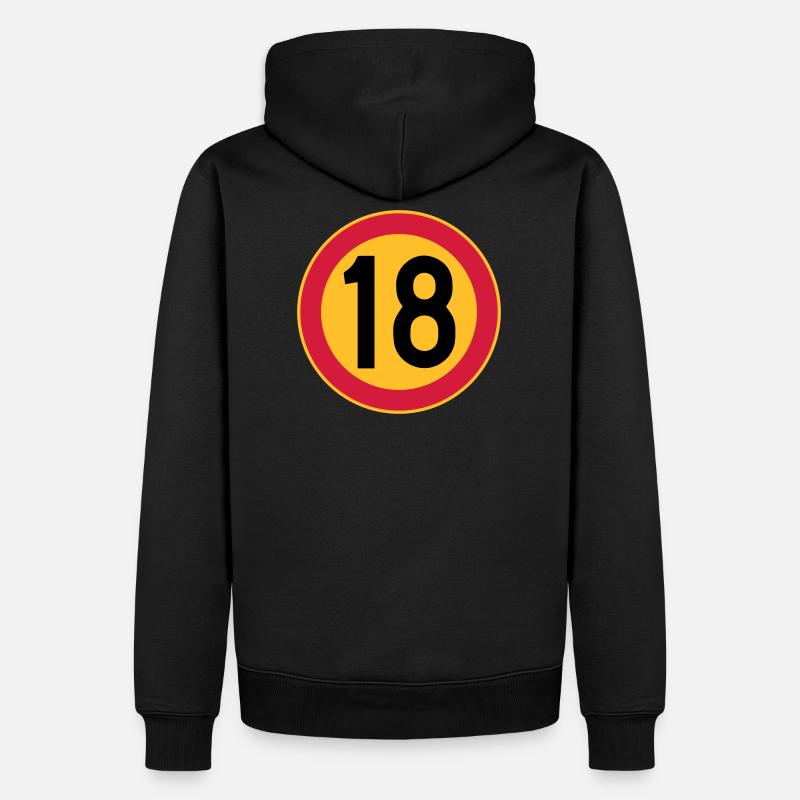 18 limite de vitesse - Sweat à capuche Premium bio Homme - noir