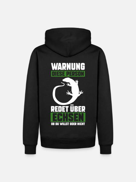 Echsen - Männer Premium Bio Hoodie - Schwarz