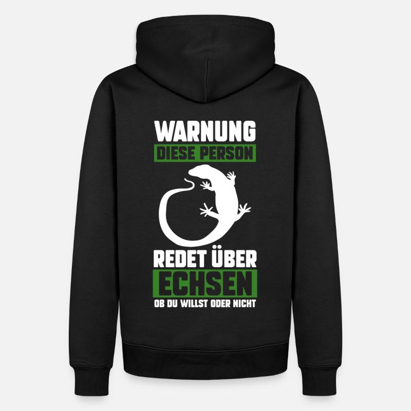 Echsen - Männer Premium Bio Hoodie - Schwarz