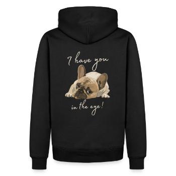 Dog with saying-I have you in mind! - Men’s Premium Organic Hoodie - black - Back - Nico (187cm)