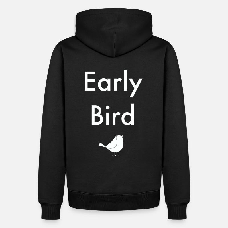 Early Bird - Männer Premium Bio Hoodie - Schwarz