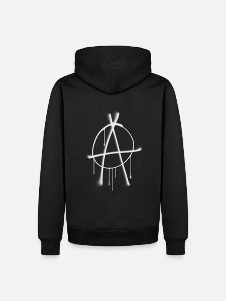 Anarchy - Männer Premium Bio Hoodie - Schwarz
