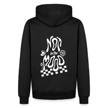 Not in the Mood Stimmungs-Design schlechte Laune - Männer Premium Bio Hoodie - Schwarz - Hinten - Nico (187cm)